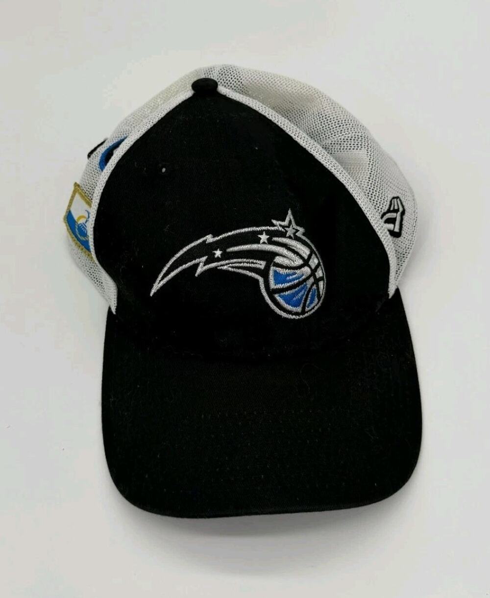 Orlando Magic Hat NBA New Era 39Thirty Black White Hat Cap Size M-L